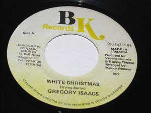 Gregory Isaacs 7 45 White Christmas BK REGGAE HEAR  