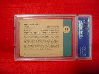 1961 62 Fleer Bill Russell In Action Card PSA 9 (OC)  