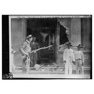   Front door of Naval Ac. Bombarded by CHESTER & PRAIRIE