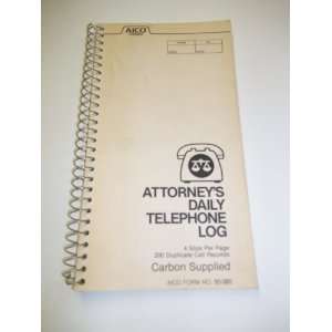 Forms, 50 380, Attorneys Daily Telephone Log, Telephone Message Book 