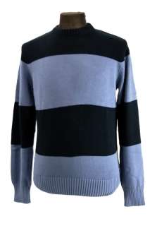   Neck Sweater 100% Cotton Long Sleeve Logo Stripe Design 1S3201  