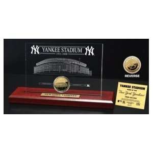   Original Yankee Stadium 24KT Gold Coin Etched Acrylic 