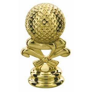    Gold 2 3/4 Golf Trophy Ball Trim Trophy