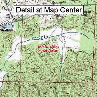  USGS Topographic Quadrangle Map   Borden Springs, Alabama 