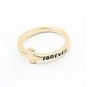 New Korea Wholesale Fashion The Bible Cross Forever Letter Ring Rings