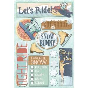   Sports Cardstock Stickers, Snow Bunny   899401 Patio, Lawn & Garden