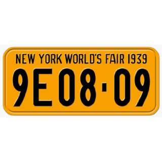  1939 NEW YORK STATE PLATE  EMBOSSED WITH YOUR CUSTOM 