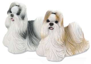 This listing is for the black and white Shih Tzu Dog Figurine