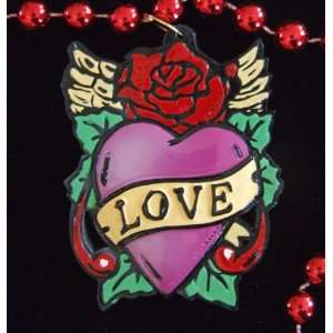  Red Rose Heart Tattoo Mardi Gras Bourbon Street Mardi Gras 