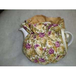   Roses Tea Pot Cozy   Fits 6 Cup Teapot   Reversible 