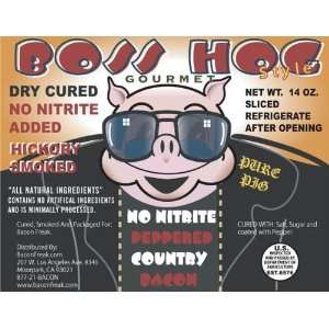 Boss Hog No Nitrite Pepper Country Bacon Grocery & Gourmet Food