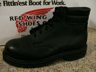 Red Wing 2410 Black safety Tech Toe mens work boots New in box  