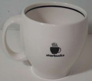 2004 Starbucks ABBEY II White Black Logo Coffee Mug  