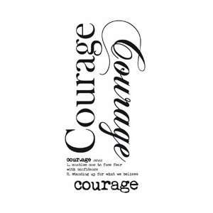  Kaisercraft Rub On Word Courage; 10 Items/Order Arts 