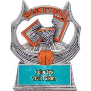  Hasty Awards 6 Custom Basketball Ultimate Resin Trophies TEAL COLOR 