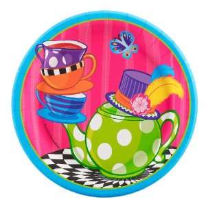  Topsy Turvy Tea Party Dessert Plates Party Supplies Toys & Games