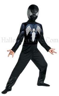 Black Suited Spiderman Child Costume includes black jumpsuit with 