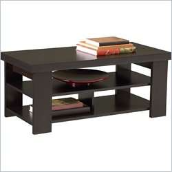 Ameriwood Hollow Core Blackest Finish Coffee Table 029986518736  