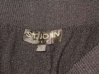 St John black santana knit suit pant sz 4 6 8  
