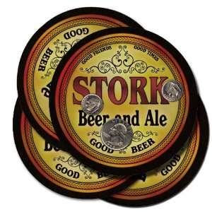 STORK Family Name Beer & Ale Coasters