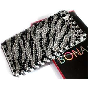   iPhone 4, 4S iPhone4, Silver Black Zebra, Rear Cover Only with BONA
