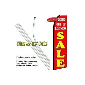  Going Out Of Business Feather Banner Flag Kit (Flag & Pole 