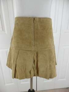 Eyeshadow Size 7 8 MINI Leather Tan HOT Party Skirt  
