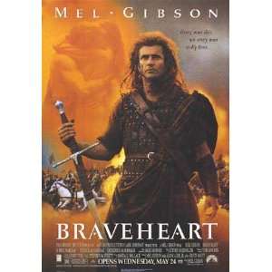  Braveheart Original 27 X 40 Theatrical Movie Poster 