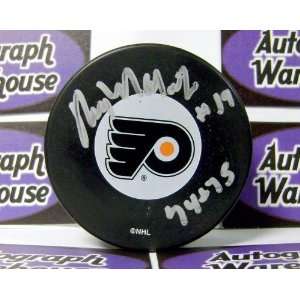  Rick MacLeish Autographed/Hand Signed Hockey Puck 