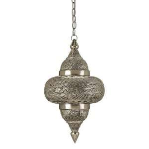  Currey & Company 9103 Tangiers 1 Light Pendant in Nickel 