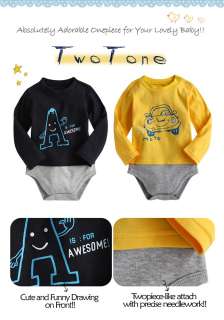 NWT Newborn & Babys Cute Bodysuit  Two Tone   