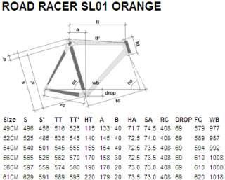 BMC SL01 Road Racer Frame and Fork 54cm Aluminum and Carbon  