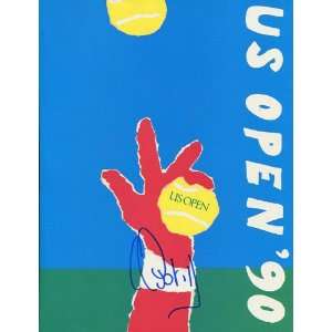 Gabiela Sabatini Autographed 1990 US Open Program   Sports Memorabilia 