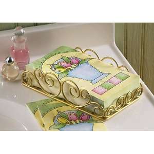  Yellow Paper Towel Set w/ Tulips & Butterflies Everything 