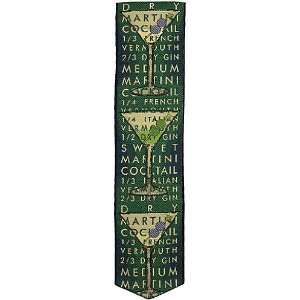   Jacquard Woven Silk bookmark   Martini   Green