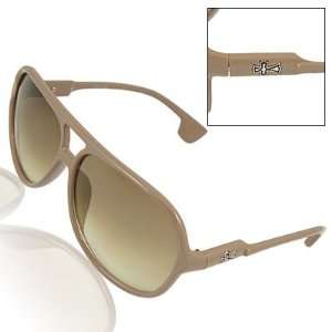   Lady Multi Coating Tan Lens Dual Bridge Frame UV Protection Sunglasses