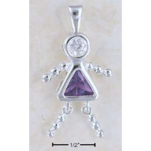  Sterling Silver Birthstone Bead Girl Charm Pendant Jewelry 