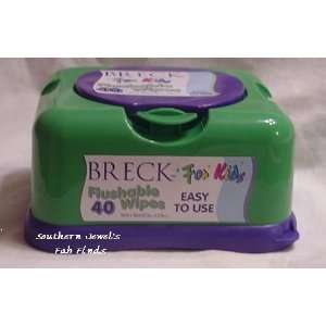  Breck For Kids Flushable Moist Wipes Popup Tub 40 Count 
