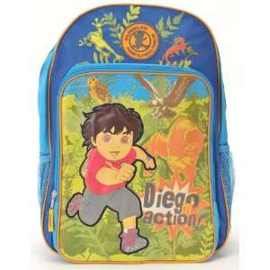  Nickelodeon Go Diego Large Backpack, Size Approximately 16 