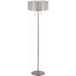  Netto Collection 2 Light 60ö Polished Steel Floor Lamp LS 
