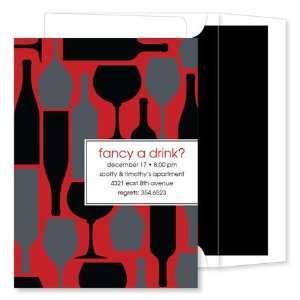     Invitations (Wine Silhouettes Red & Black)