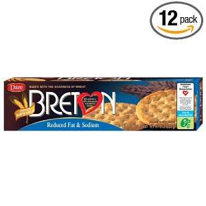 Dare Breton Crackers, Reduced Fat/Low Sodium, 8 Ounce Packages (Pack 