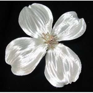  NEW Ivory Satin Dogwood Flower Hair Clip, Limited. Beauty