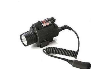 Tactical M6 BK LED Flashlight&Red Laser Sight W/CreeLed  