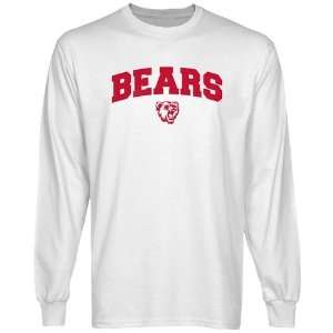  NCAA Bridgewater State Bears White Logo Arch Long Sleeve T 