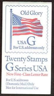 US #BK221 BOOKLET OLD GLORY  