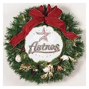  MLB Houston Astros Fiber Optic Wreath 24 Sports 
