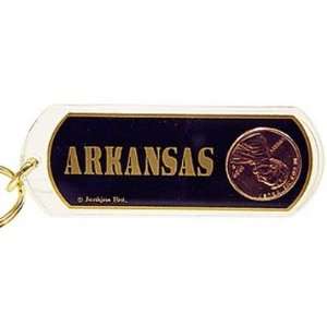  Arkansas Keychain Lucite Lucky Penny Case Pack 96 by DDI 