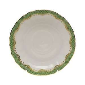Herend Fish Scale Green Canton Saucer 