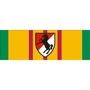 US Army Vietnam Service Ribbon with 11th Armored Cavalry Sticker Decal 